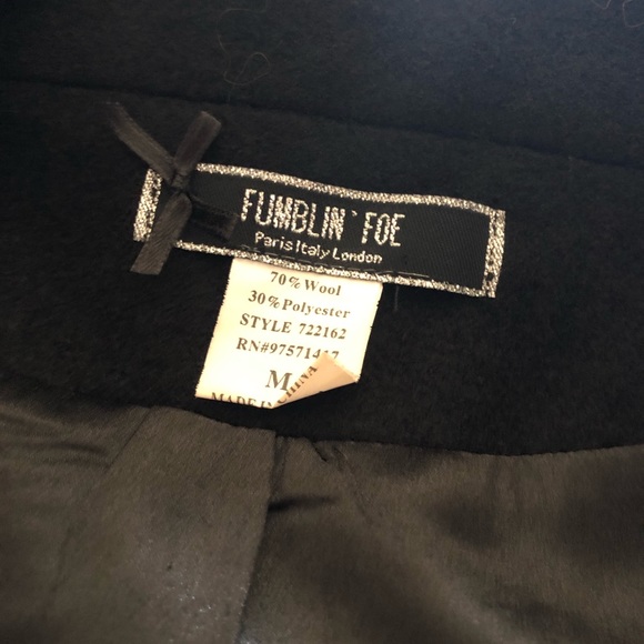 Black cute jacket 70 wool 30 polyester - Picture 7 of 7